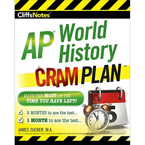 Pre-Owned Cliffsnotes AP World History Cram Plan (Paperback) 0544926110 9780544926110
