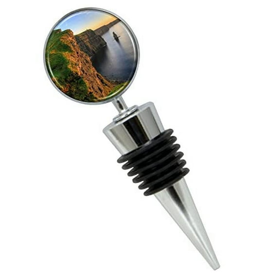 Cliffs Of Moher Ireland Wine Bottle Stopper In Gift Box, Perfect For House Warming Gift