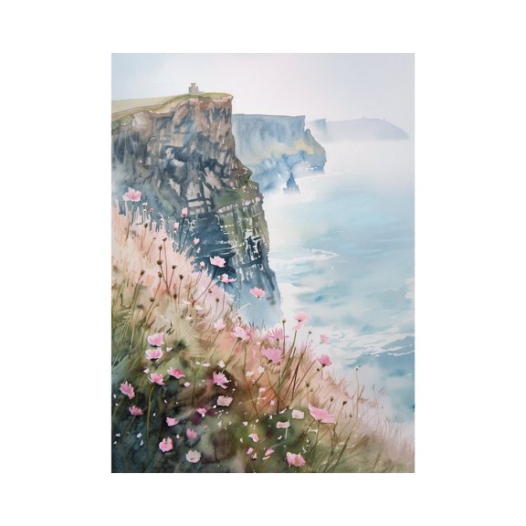 Cliffs Of Moher OBrien Tower Wall Art Decor Unframed Paper Print