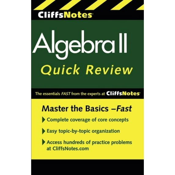 Pre-Owned Algebra II Cliff Notes (Paperback) 0470876344 9780470876343