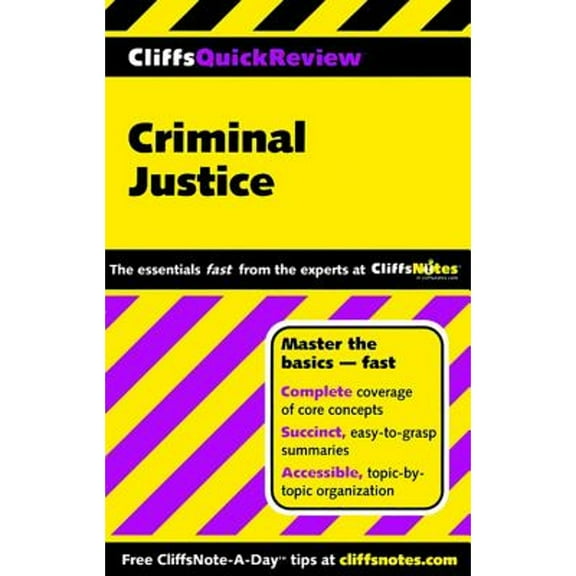 Pre-Owned CliffsQuickReview Criminal Justice (Paperback) by Dennis Hoffman
