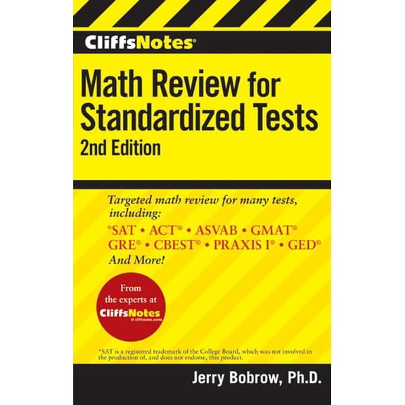 Pre-Owned Cliffs Test Prep Math Review Standardized: Cliffsnotes Math Review for Standardized Tests, 2nd Edition (Paperback)