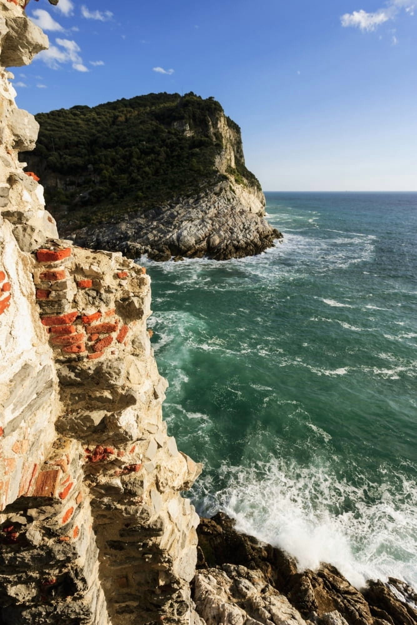 Cliffs along the coastline of the Italian Riviera Porto Venere Liguria Italy Canvas Art - Yves Marcoux Design Pics (12 x 19)