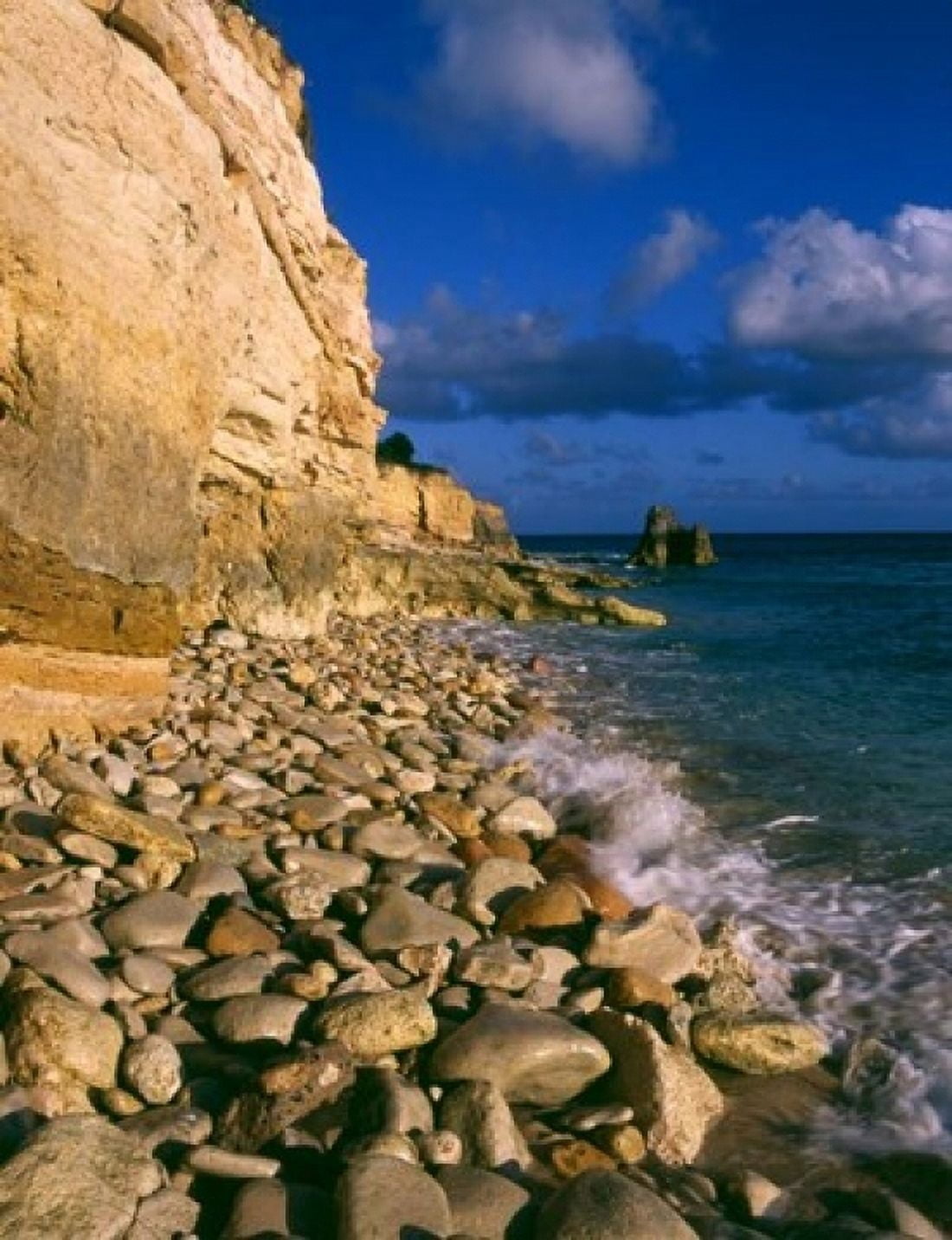 Cliffs at Cupecoy Beach St Martin Caribbean Canvas Art - Greg Johnston DanitaDelimont (24 x 36)