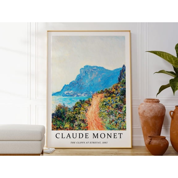 Cliffs at Etretat Monet Landscape Art Poster