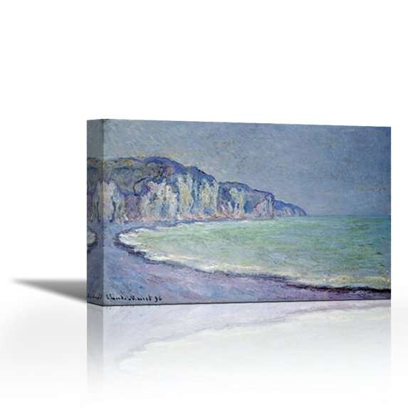 Cliffs at Pourville - Contemporary Fine Art Giclee on Canvas Gallery Wrap - wall décor - Art painting - 36 x 23 Inch - Ready to Hang