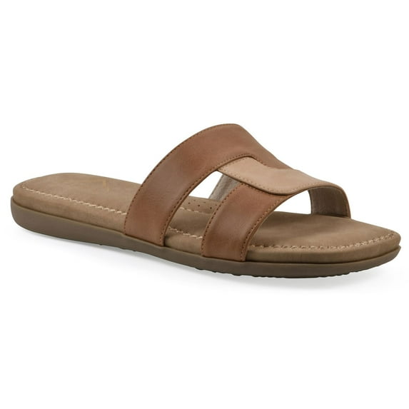 Cliffs by White Mountain Fraida Women's Slide Sandals Color: Natural Nubuck Size: 8