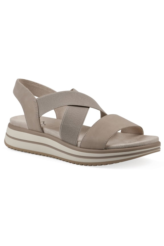 Hapley Women's Athleisure Sandals Color: Taupe Nubuk Size: 9