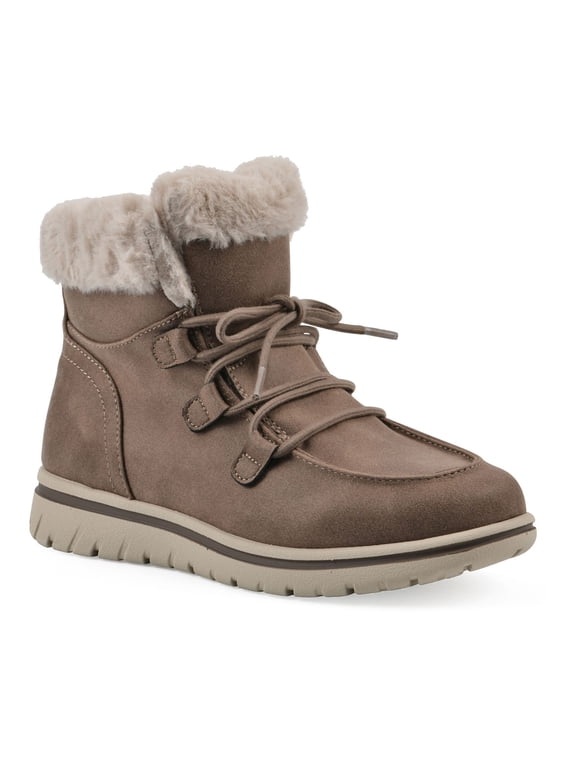 Harisson Women's Ankle Boots Color: Stone Fabric Size: 9