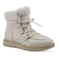thumbnail image 1 of Cliffs by White Mountain Harisson Women's Ankle Boots Color: Winter White Fabric Size: 6.5, 1 of 4