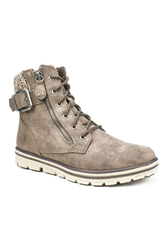 Kelsie Women's Fashion Hiker Boots Color: Stone Size: 7