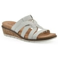thumbnail image 1 of Cliffs by White Mountain Tinisha Women's Wedge Sandals Color: White Embossed Snake Size: 8, 1 of 4