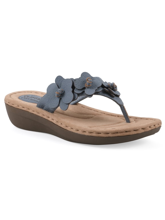 Women's Cassilia Floral Mini Wedge Sandal - Medium & Wide Width