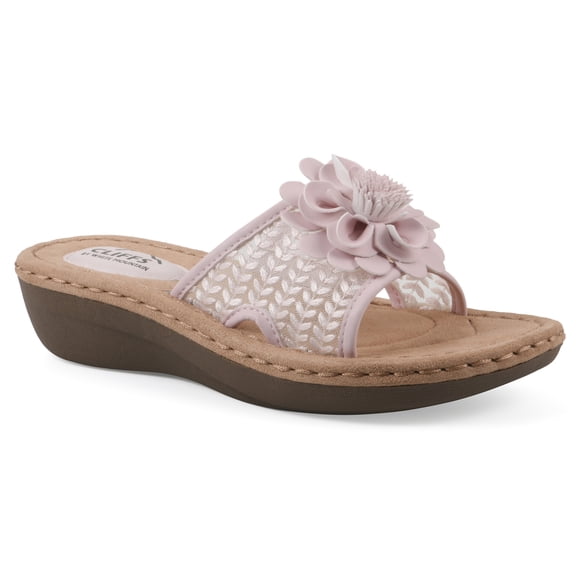 Cliffs by White Mountain Women's Chill 2 Wedge Slide Sandal - Medium & Wide Width
