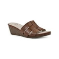 thumbnail image 1 of Cliffs by White Mountain Womens Candyce Faux Leather Woven Wedge Sandals, 1 of 1