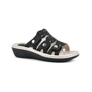 Cliffs by White Mountain Womens Caring Slip On Casual Slide Sandals