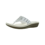 Cliffs by White Mountain Womens Cienna Thong Wedge Sandal