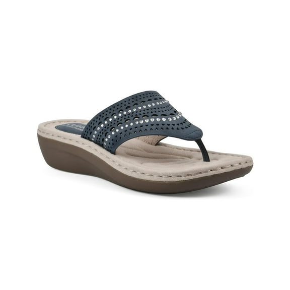 Cliffs by White Mountain Womens Comate Wedge Thong Flip-Flops