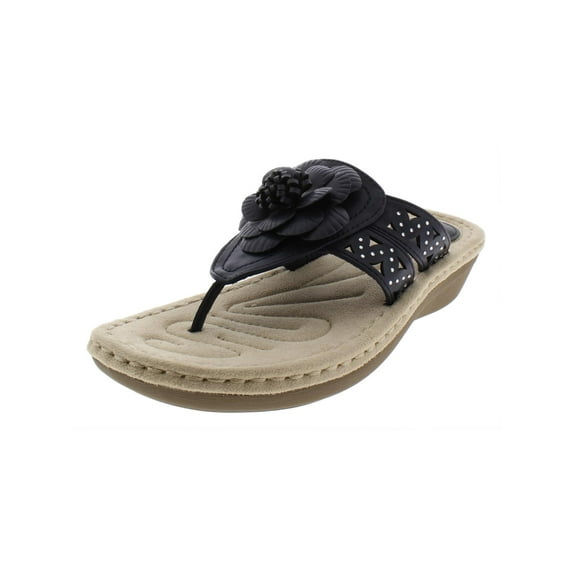 Cliffs by White Mountain Cynthia Women's Thong Sandals Color: Navy Smooth Size: 7.5