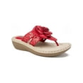 thumbnail image 1 of Cliffs by White Mountain Womens Cynthia  Rhinestone Faux Leather Thong Sandals, 1 of 3