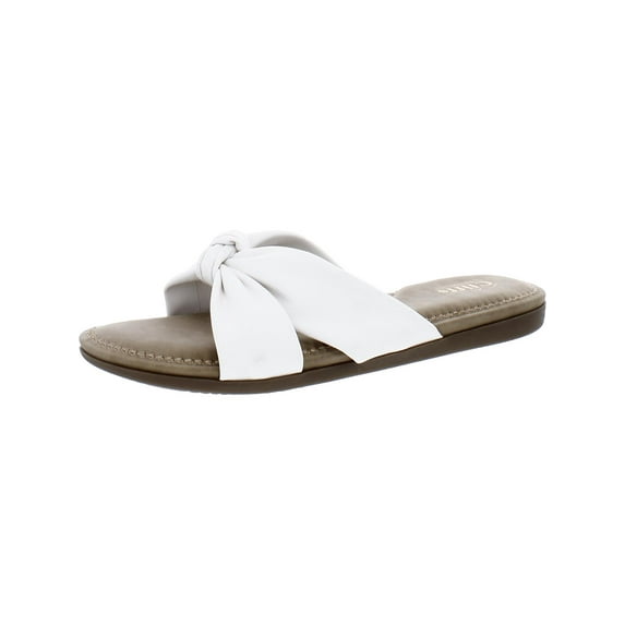 Cliffs by White Mountain Womens FAVORITE Faux Leather Slide Sandals