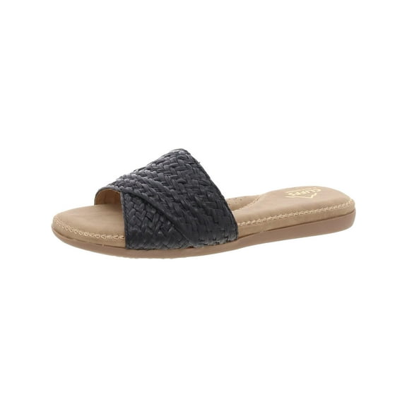 Cliffs by White Mountain Womens Flawless Cushioned Footbed Woven Slide Sandals