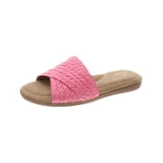 Cliffs by White Mountain Womens Flawless Woven Flat Slide Sandals