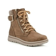 Cliffs by White Mountain Womens HEARTEN Faux Leather Combat & Lace-Up Boots