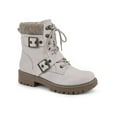 thumbnail image 1 of Cliffs by White Mountain Womens Marlee Faux Suede Combat & Lace-up Boots, 1 of 3
