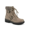 thumbnail image 1 of Cliffs by White Mountain Womens Marlee Faux Suede Combat & Lace-up Boots, 1 of 3