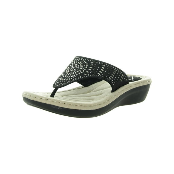Cliffs by White Mountain Womens  Padded Insole Slide Sandals