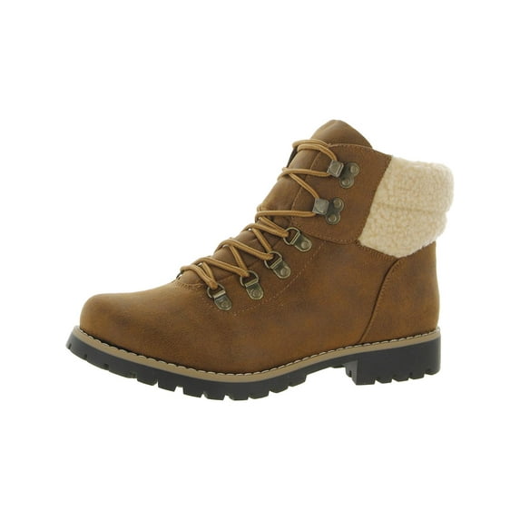 Cliffs by White Mountain Womens Pathfield Faux Suede Lace-Up Ankle Boots