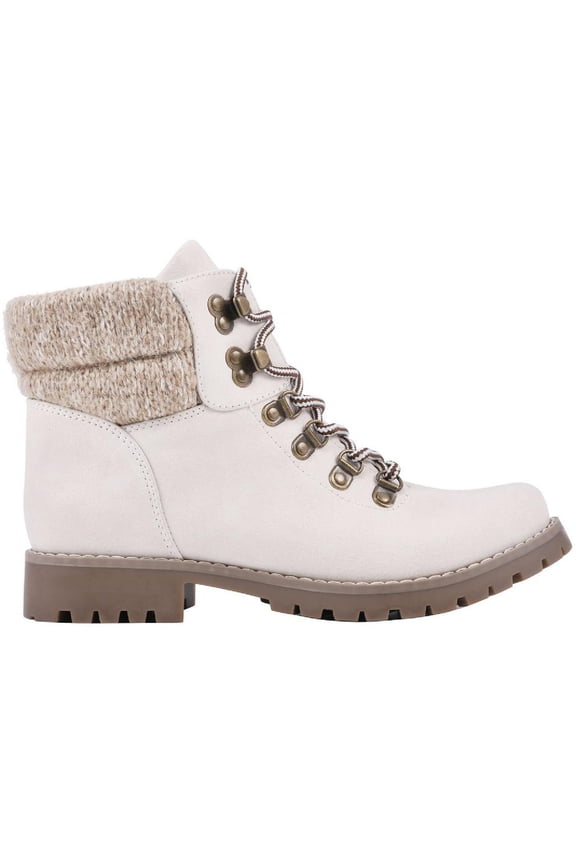 Shoes Pathfield Women's Lace-up Hiker Style Bootie, Winter White/Fabric, 8 M