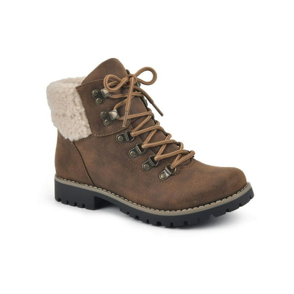 Cliffs by White Mountain Womens Pathfield Leather Lace-Up Ankle Boots