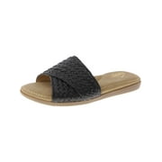 Cliffs by White Mountain Womens Slip On Open Toe Slide Sandals