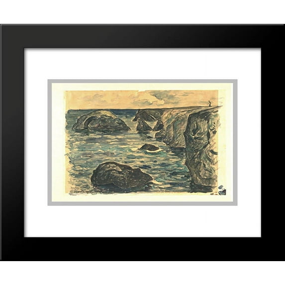 Cliffs of the wild coast 20x24 Framed Art Print by Maufra, Maxime