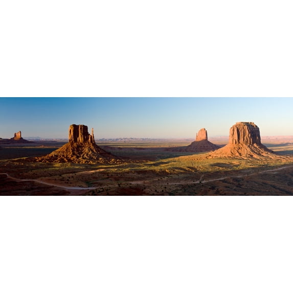 Cliffs on a landscape, Monument Valley, Monument Valley Tribal Park, Utah, USA Poster Print (27 x 9)