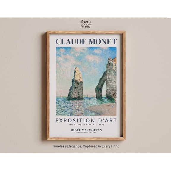 The Cliffs At Étretat 1885 Claude Monet, Coastal Landscape French Impressionist Print, Claude Monet Art, Etretat Print, Coastal Decor Wall Art, Modern Wall Decor, 24x36 UNFRAMED