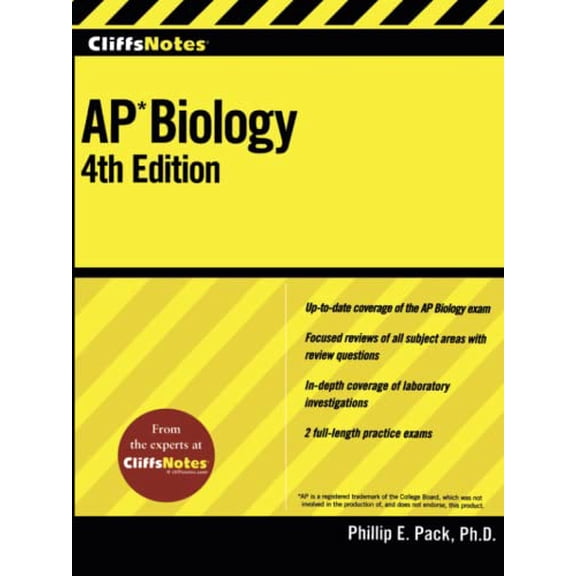 Pre-Owned CliffsNotes AP Biology: 4th Edition (Paperback) 1118127994 9781118127995