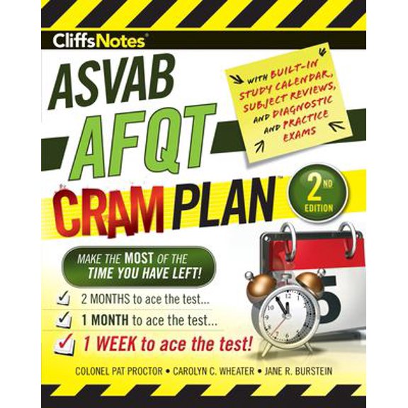 Pre-Owned Cliffsnotes ASVAB Afqt Cram Plan 2nd Edition (Paperback) 1328573656 9781328573650