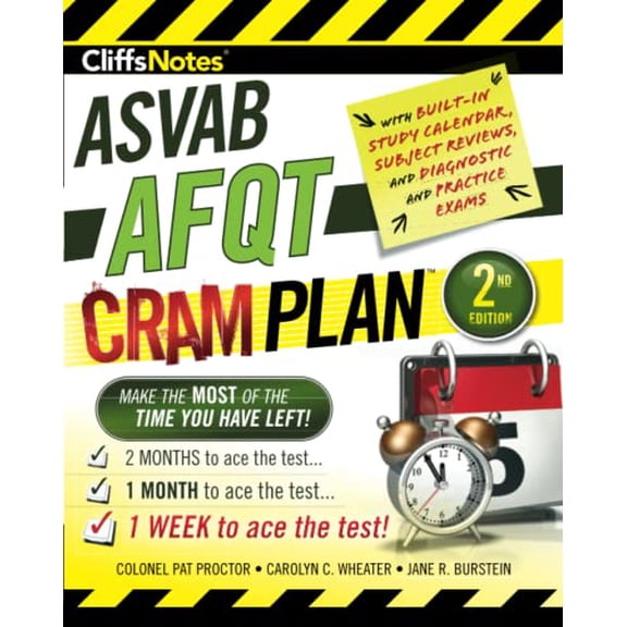 Pre-Owned Cliffsnotes ASVAB Afqt Cram Plan 2nd Edition (Paperback) 1328573656 9781328573650