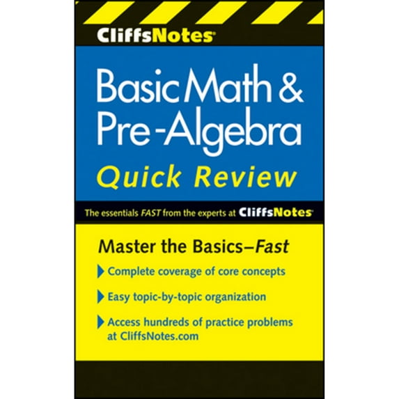 Pre-Owned Cliffsnotes Basic Math & Pre-Algebra Quick Review, 2nd Edition (Paperback) 0470880406 9780470880401