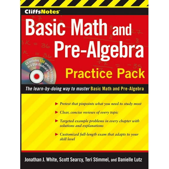 Pre-Owned Cliffsnotes Basic Math and Pre-Algebra Practice Pack with CD (Other)