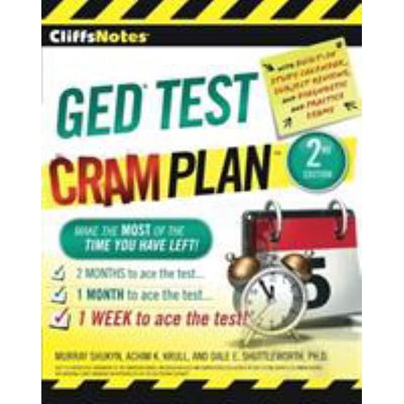 Pre-Owned Cliffsnotes GED Test Cram Plan (Paperback) 0544234448 9780544234444