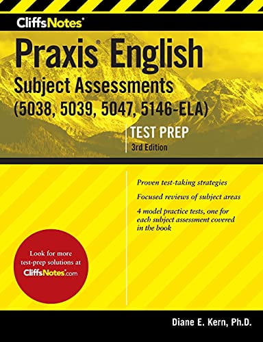 Pre-Owned CliffsNotes Praxis English Subject Assessments (5038, 5039, 5044, 5047, 5146-ELA) Paperback