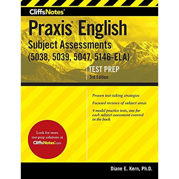 Pre-Owned Cliffsnotes Praxis English Subject Assessments: (5038, 5039, 5047, 5146-Ela) (Paperback) 0544628276 9780544628274