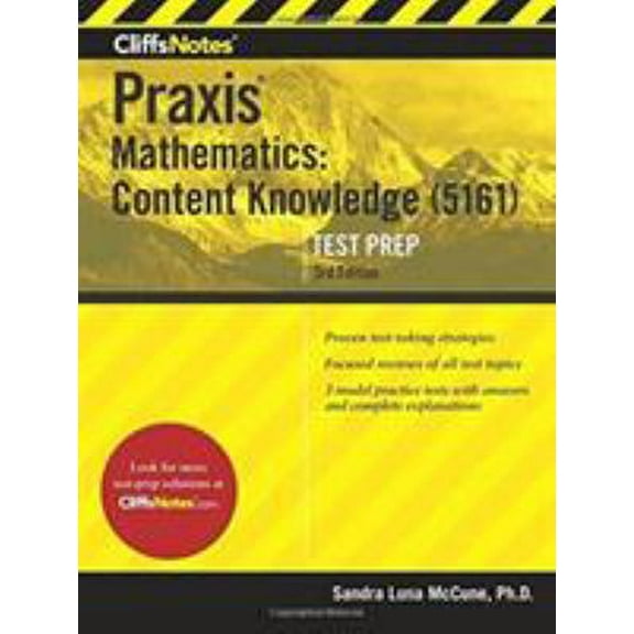 Pre-Owned CliffsNotes Praxis Mathematics: Content Knowledge (5161) (Paperback) 0544628268 9780544628267