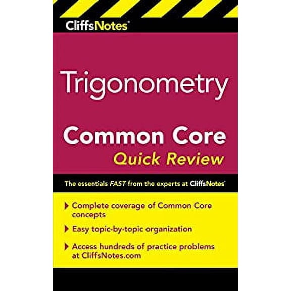 Pre-Owned Cliffsnotes Trigonometry Common Core Quick Review (Paperback) 0544734130 9780544734135