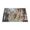 Cliffside Ancient Grandeur PVC meal mat, dining table mat PVC