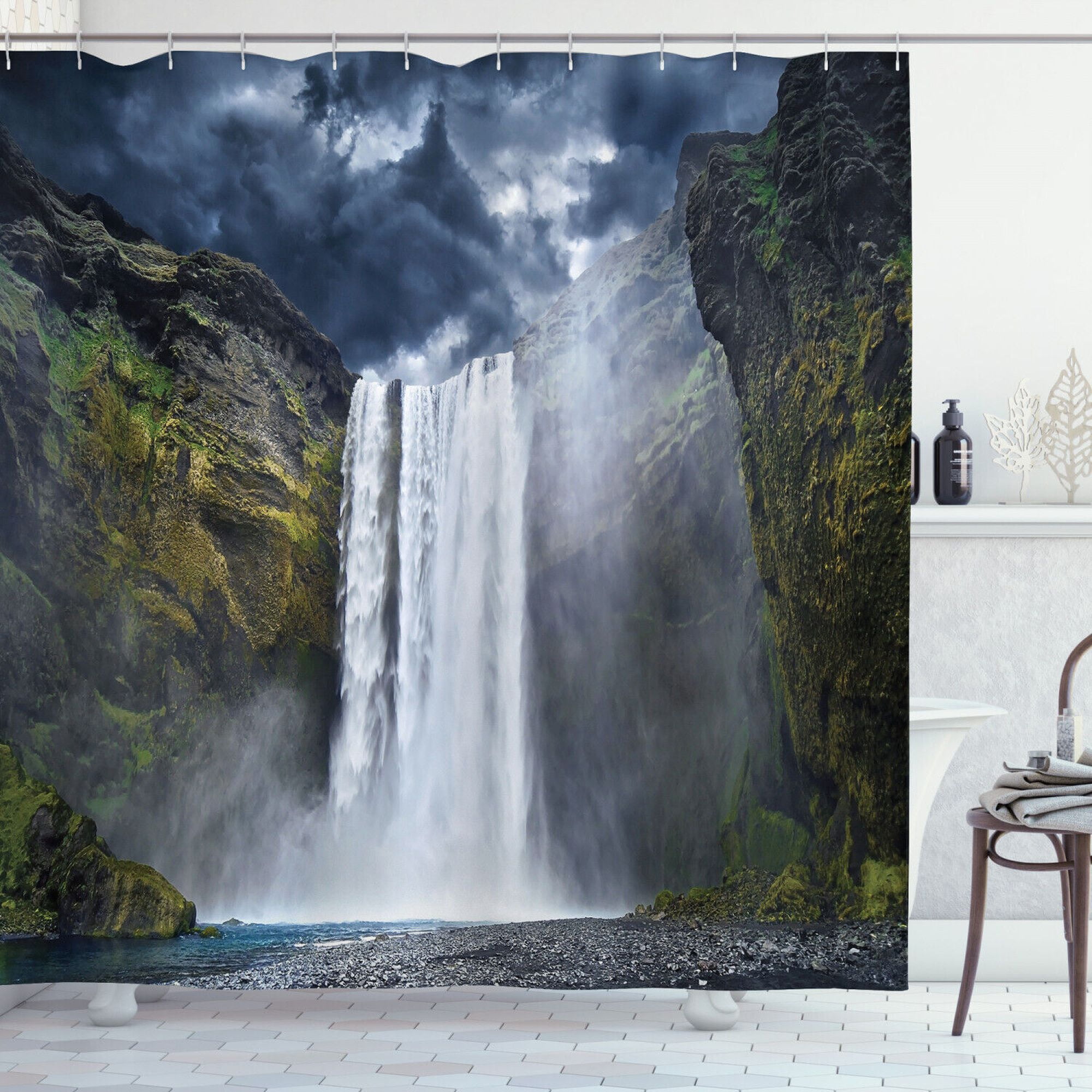 Cliffside Haven: American Landscape Shower Curtain for a Serene ...
